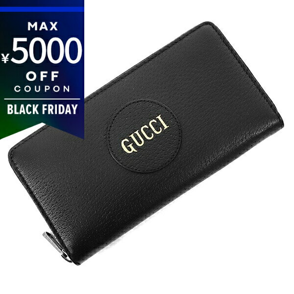 楽天AzureBrandol《最大5000円クーポン 11/27 1:59迄》グッチ 長財布 GUCCI メンズ ラウンドファスナー ロゴ レザー ブラック 644102 DJ20N 1000