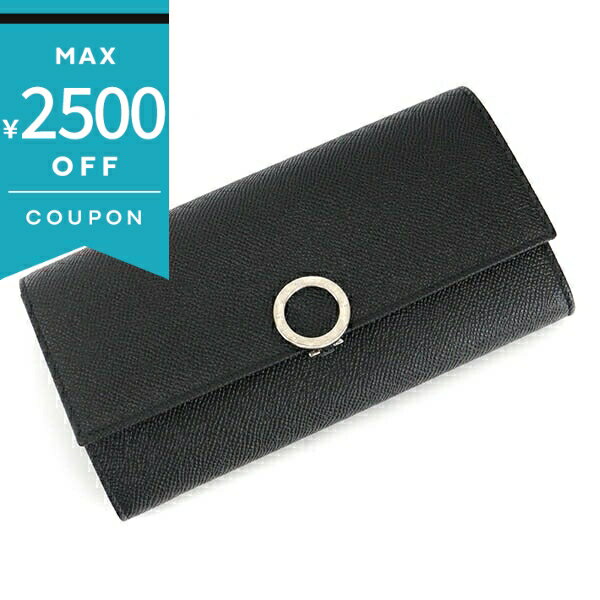《最大2500円クーポン 11/29 12:59迄》ブルガリ 長財布 BVLGARI メンズ ブルガリ・ブルガリ BVLGARI レザー ブラック 30414 GRAIN BLK | ブランド