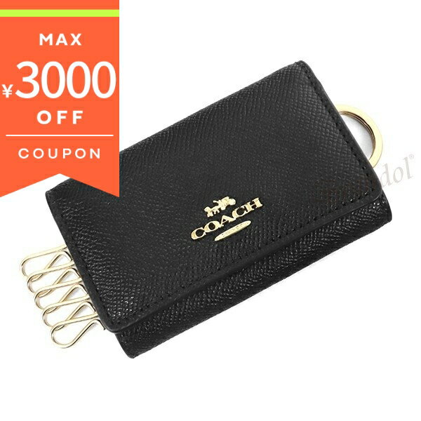 《最大3000円クーポン 12/1 23:59迄》コーチ キーケース COACH シンプル レザー ブラック F76741 IMBLK..