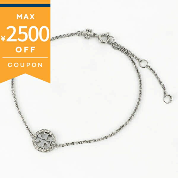 《最大2500円クーポン 12/4 23:59迄》トリーバーチ ブレスレット TORY BURCH ラインストーン ロゴ シル..