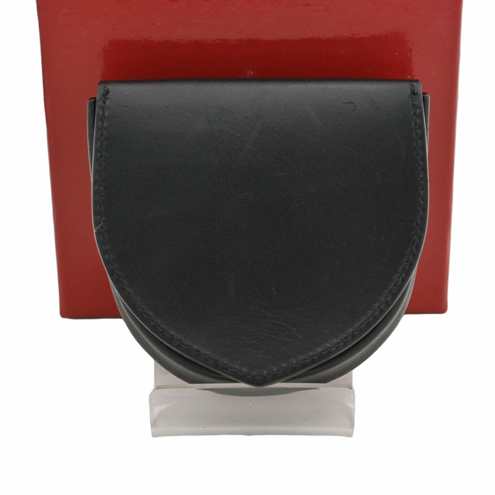 FERRAGAMO - 【新規オープン記念】【中古】フェラガモ レザー コインケース ブラック Bランク sf0707ff