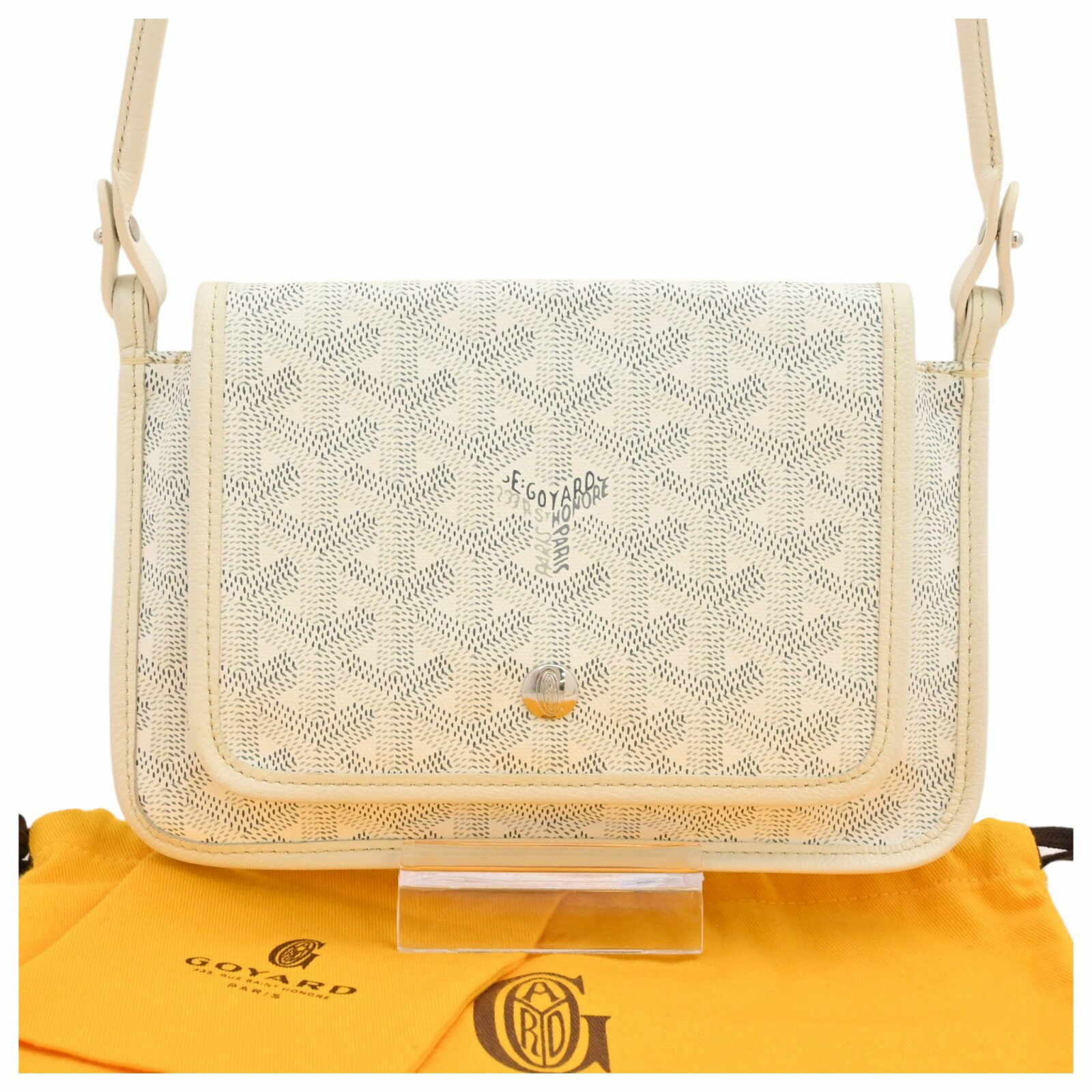 乐天商城 - 【中古】ゴヤール プリュメ ヘリンボーン ショルダーバッグ ホワイト Aランク go16145gg