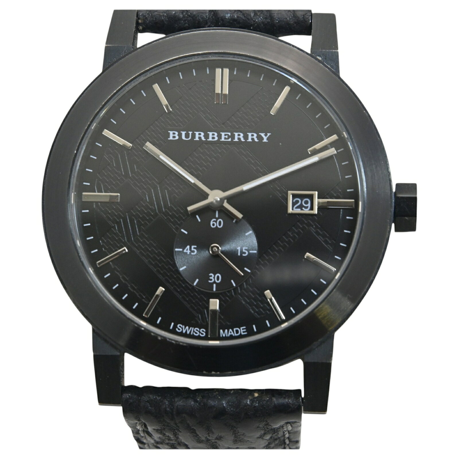 良品 BURBERRYバーバリー レディース腕時計ブラック＆シルバー大人の魅力 BURBERRY バーバリー 黒 レディース 腕時計 BURBERRYバーバリー 腕時計