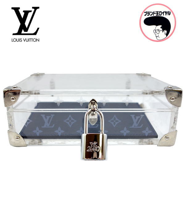 【中古】LOUIS VUITTON ルイ・ヴィトン モノグラム ラブメッセージ・ミニトランク2000 レターケース M99079 限定 クリア　小物入れ