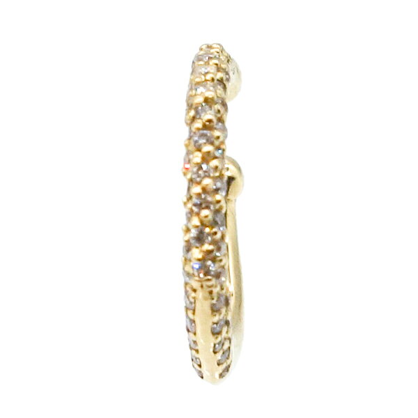ブランド王ロイヤルのイヤーカフ ダイヤモンド 0.24ct Ear Cuff　K18YG　イエローゴールド　片耳用｜アングル2