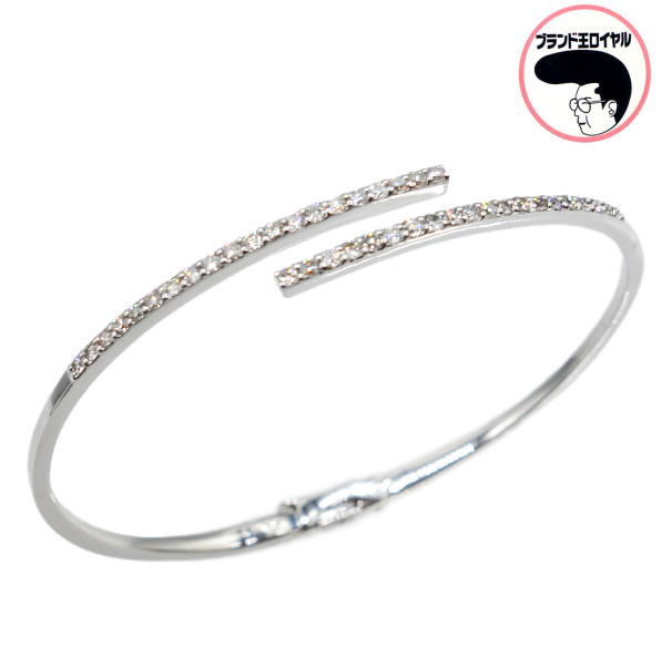 White Gold - K18WG ホワイトゴールドバングル　ダイヤブレスレット D0.67ct ホワイトゴールド ダイヤブレス