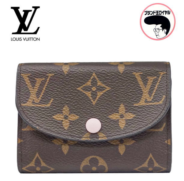 【中古】未使用 LOUIS VUITTON ルイヴィトン ポルトモネ・ロザリ モノグラム　M62361　 ローズバレリーナ　コンパクト財布