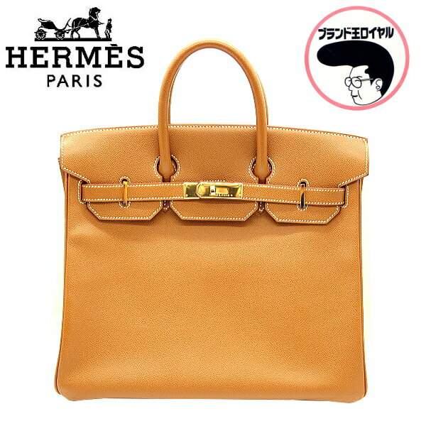 【中古】HERMES エルメス オータクロア32 ゴールド クシュベル　ゴールド金具 ベージュ系 ハンドバッグ