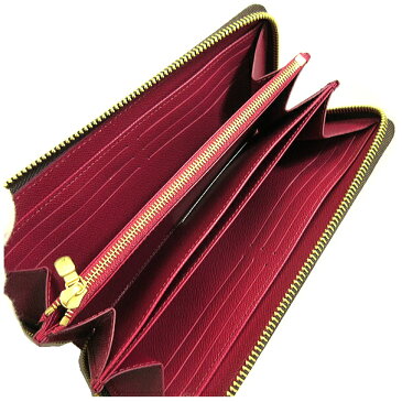 【中古】未使用品 LOUIS VUITTON ルイヴィトン ヴィトン 長財布 ラウンドファスナー モノグラム×フューシャ ジッピーウォレット M41895