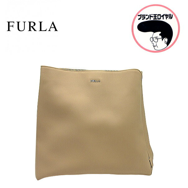 【中古】　FURLA　 フルラ　トートバッグ 　ベージュ　レディース　レザー