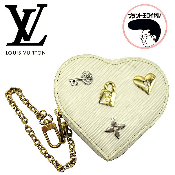 【中古】 LOUIS VUITTON ルイヴィトン エピ ラブロック M63996 ハート ポルトモネ クールロック コインケース 白