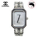 CHANEL シャネル プルミエール H1639 ホワイトシェル レディース QZ クオーツ 【中古】