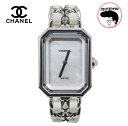 CHANEL シャネル プルミエール H1639 ホワイトシェル レディース QZ クオーツ 【中古】