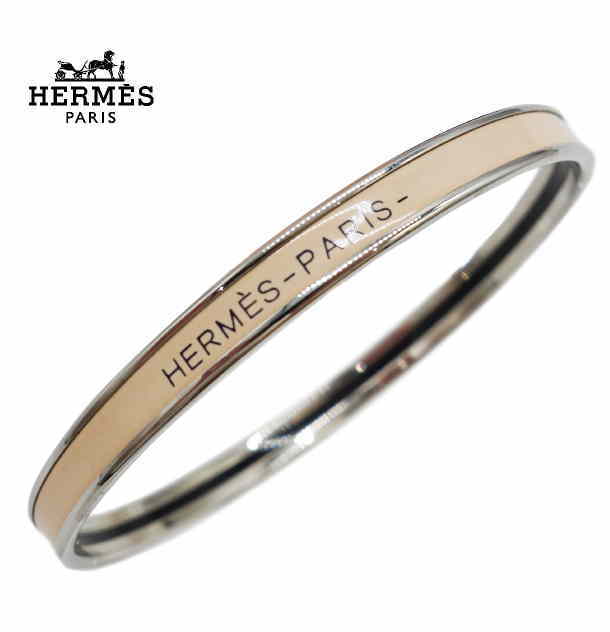 Leather - 【中古】HERMES エルメス エナメルブレスレット ユニ S バングル レディース