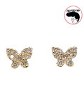 ダイヤモンドピアス バタフライ K18PG ピンクゴールド ダイヤ0.2ct 蝶 ジュエリー