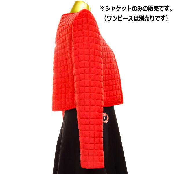 【中古】CHANEL シャネル チョコバー キルティングジャケット 赤 ショート丈 3