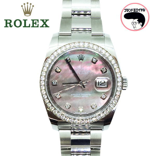 ロレックス ROLEX　デイトジャスト 36mm　116244NG 自動巻き　SS×WG ブラックシ ...