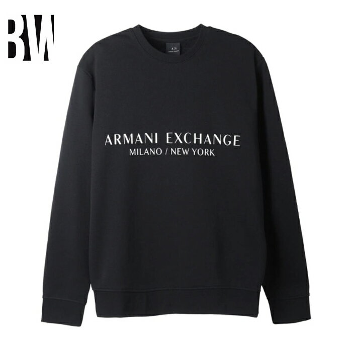 Armani Exchange アルマーニエクスチェンジ メンズ スウェット トレーナー 8NZM88 ZJKRZ1200 ブラック 3018nzm88