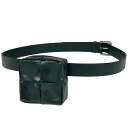 ボッテガヴェネタ BOTTEGAVENETA カセット ベルトバッグ イントレチャート ミニ ウエストバッグ ボディバッグ レザー ダークグリーン 709342...