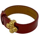 【ラッピング可】ルイ・ヴィトン Louis Vuitton ブルームイット バングル モノグラムフラワー バングル ポムダムール(レッド) レディース 【中古】