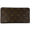 【ラッピング可】ルイ・ヴィトン Louis Vuitton ポルト モネ ジップ 札入れ 小銭入れ 長財布 モノグラム ブラウン M61727 レディース 【中...