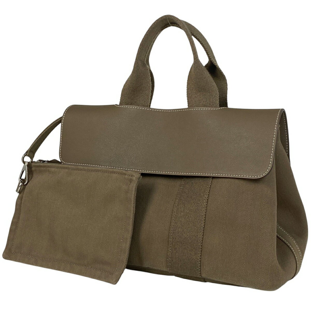 エルメス HERMES ヴァルパライソ PM 手提げ トートバッグ ハンドバッグ トワルシェブロン エトゥープ □P レディース 【中古】のサムネイル