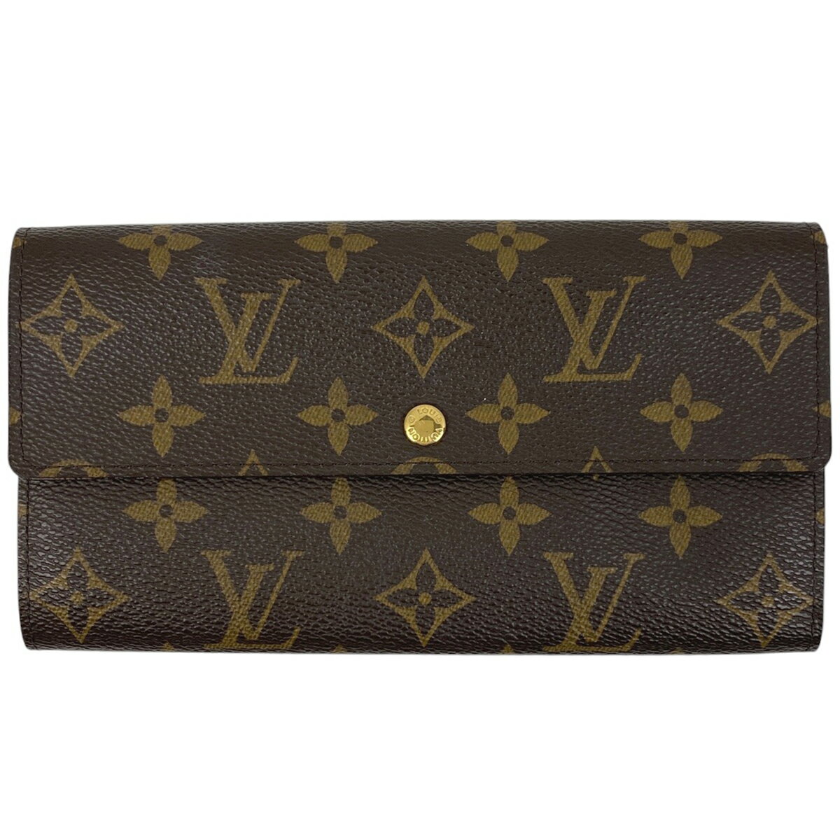 【ラッピング可】ルイ・ヴィトン Louis Vuitton ポルトフォイユ サラ 札入れ 小銭入れ 二つ折り 長財布 モノグラム ブラウン M61734 レディース 【中古】