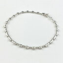 【ラッピング可】デビアス De Beers ライン ブレスレット WG ホワイトゴールド 腕輪 メレダイヤ ブレスレット K18 WG ダイヤモンド レディース...