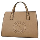 【最終値引き】 グッチ GUCCI ソーホー ハンドバッグ 2WAY ショルダーバッグ インターロッキングG レザー ブラウン 607721 レディース 【中古...