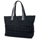 シャネル CHANEL ニュートラベルライン トート MM ココマーク ショルダーバッグ トートバッグ ナイロンジャガード A15991 レディース 【中古】