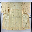 長襦袢 身丈124cm 裄丈63.5cm S やまと 桜 薄オレンジ 正絹 美品 秀品 【中古】