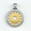 【ラッピング可】ブルガリ BVLGARI トンドサン トップ YG イエローゴールド ステンレススチール ペンダントトップ 750 SS レディース 【中古】