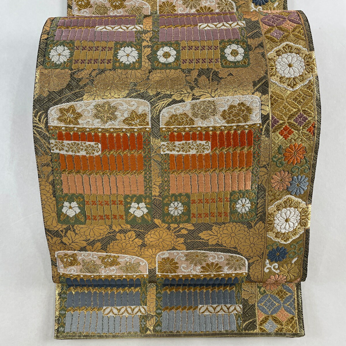 佐賀錦 鎧縅模様織り出し 名古屋帯【中古】【着】 宗sou (楽天 佐賀錦 鎧縅模様織り出し 名古屋帯【中古】【着】 宗sou (楽天
