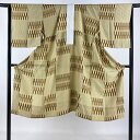 長襦袢 身丈125cm 裄丈63.5cm S 矢羽 縞 薄茶色 正絹 美品 秀品 【中古】