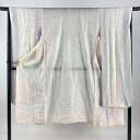長襦袢 身丈130cm 裄丈65.5cm M 振袖用 地紋 ぼかし 薄ピンク 正絹 名品 【中古】