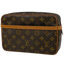 【ジャンク品】ルイ・ヴィトン Louis Vuitton コンピエーニュ 23 クラッチバッグ 手持ち セカンドバッグ モノグラム ブラウン M51847 レデ...