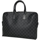 ルイ・ヴィトン Louis Vuitton ポルト ドキュマン ジュール ブリーフケース PDJ ビジネスバッグ ダミエグラフィット ブラック N48224 メンズ 【中古】(4)