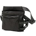 ボッテガヴェネタ BOTTEGAVENETA イントレチャート ウエストバッグ ウエストポーチ ボディバッグ レザー ブラウン レディース 【中古】