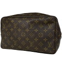 ルイ・ヴィトン Louis Vuitton トゥルース トワレット 28 メイク コスメ セカンドバッグ 白タグ 化粧ポーチ モノグラム ブラウン M47522...