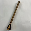 帯締め 優品 縞 金糸 焦茶色 正絹 和装小物 【中古】
