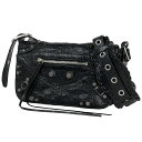 バレンシアガ BALENCIAGA ル カゴール ショルダーバッグ 斜め掛け ショルダーバッグ レザー ブラック 719082 レディース 【中古】