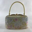 和装バッグ 優品 フォーマル 桜 金糸 唐織 銀色 和装小物 【中古】