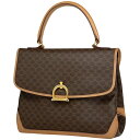 【最終値引き】 セリーヌ CELINE マカダム柄 ハンドバッグ 手提げ ハンドバッグ コーティングキャンバス ブラウン レディース 【中古】 msp39