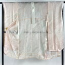 長襦袢 身丈127.5cm 裄丈68cm L 振袖用 桜 ぼかし 薄ピンク 正絹 秀品 【中古】