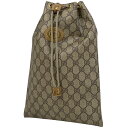 【最終値引き】 グッチ GUCCI GG柄 ポーチ 巾着型 9719303 オールドグッチ クラッチバッグ 化粧ポーチ コーティングキャンバス ベージュ レディ...