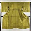 長襦袢 身丈125cm 裄丈62.5cm S 鈴乃屋 七宝 鶯色 正絹 美品 秀品 【中古】