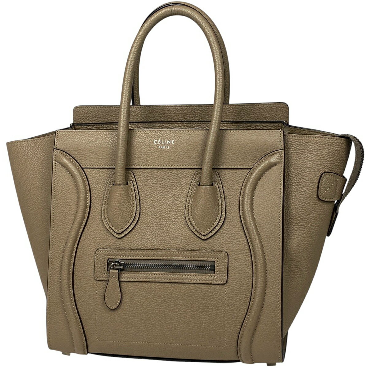 セリーヌ CELINE ラゲージ マイクロショッパー トートバッグ ハンドバッグ レザー グレージュ レディース 【中古】のサムネイル