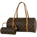 ルイ・ヴィトン Louis Vuitton パピヨン 30 バレルバッグ 筒型 旧型 ハンドバッグ モノグラム ブラウン M51385 レディース 【中古】 m...
