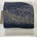 名古屋帯 美品 逸品 芝 蛍 金糸 銀通し 銀色 正絹 【中古】(4)