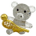 【ラッピング可】スワロフスキー SWAROVSKI クリスタル ベアモチーフ ブローチ クマモチーフ テニス ブローチ GP ゴールド レディース 【中古】(4)